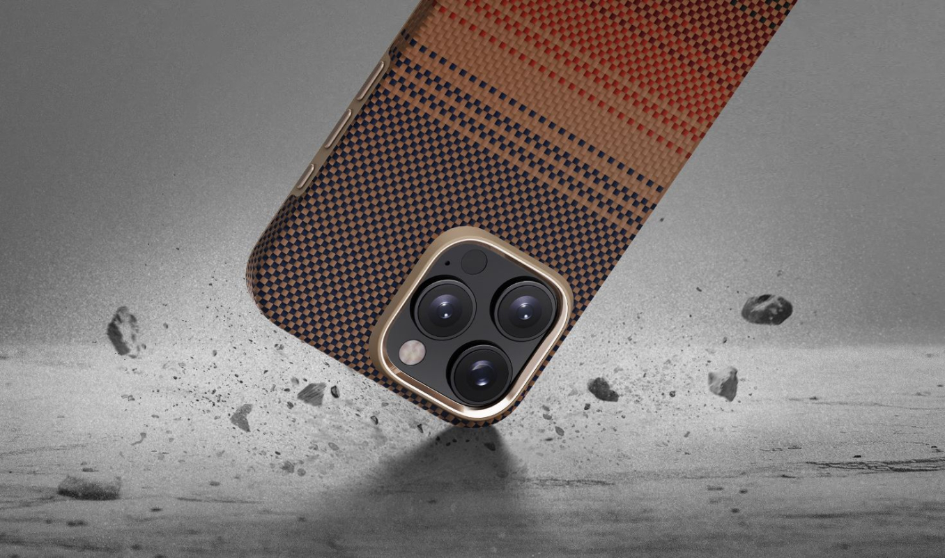 Чехол Pitaka Military-Grade Protective Case для iPhone 16 Pro, кевлар, коричневый Фото-15