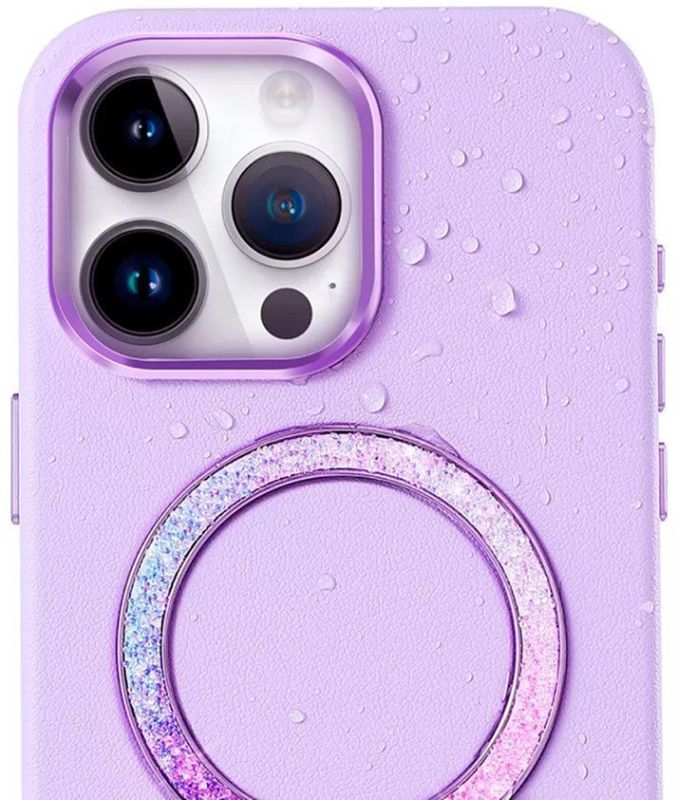 Чехол PYNANA Dancing Circle Series MagSafe для iPhone 16 Pro, фиолетовый Фото-4