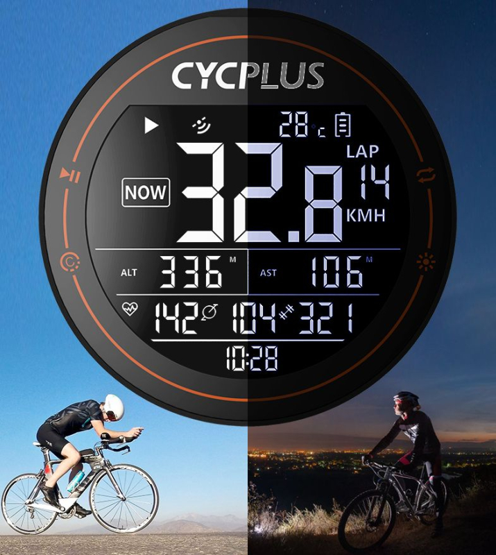 Беспроводной GPS велокомпьютер Cycplus M2, черный Фото-2