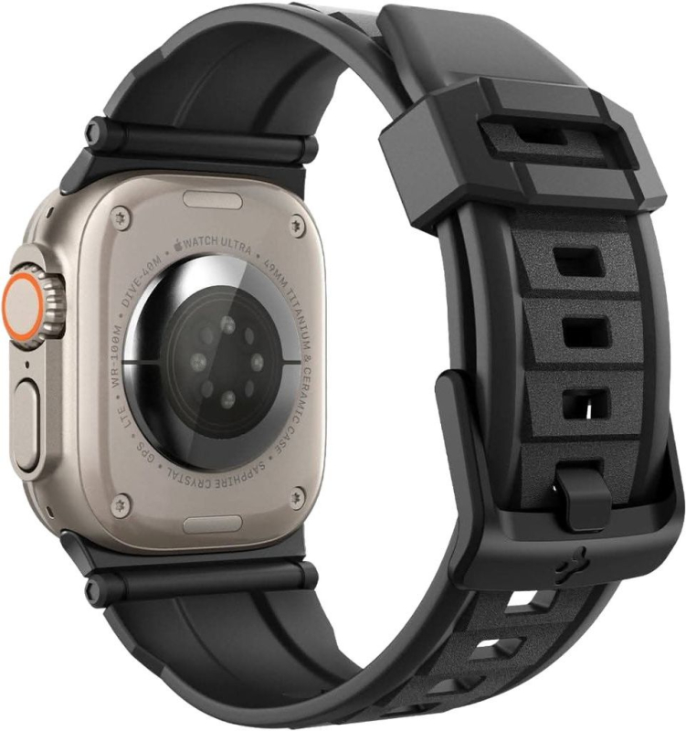 Ремешок Spigen Rugged Ultra Band для Apple Watch 49/46/45/44/42 мм, матовый черный Фото-6