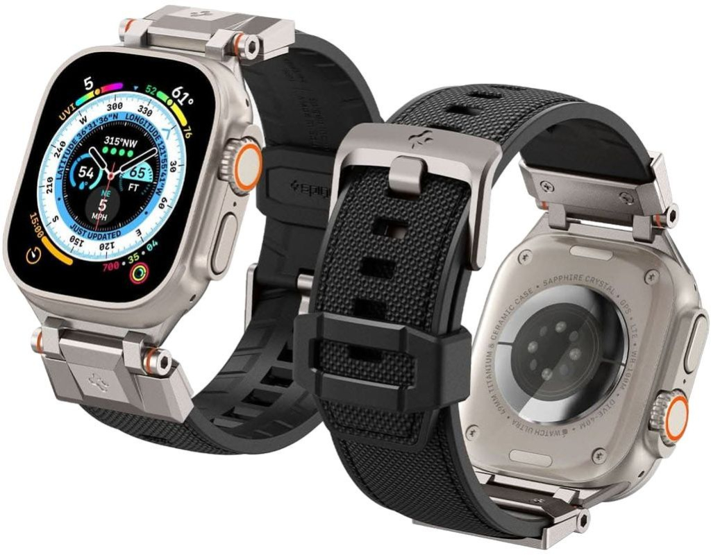 Ремешок Spigen DuraPro Armor Band для Apple Watch 42/44/45/49 мм, черный Фото-4