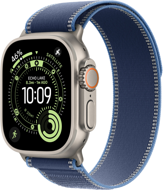 Apple Watch Ultra 3 49mm Natural Ti Blue Trail Loop M/L