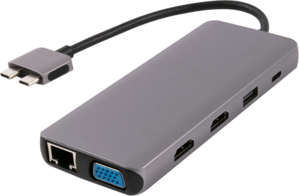 Адаптер moonfish Multiport Type-C 12 в 1, серый