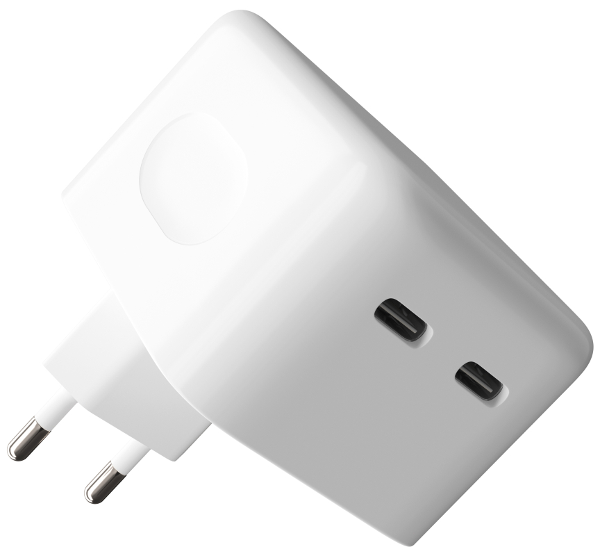 Сетевое зарядное устройство moonfish 2xUSB-C, 35Вт, белый Фото-4