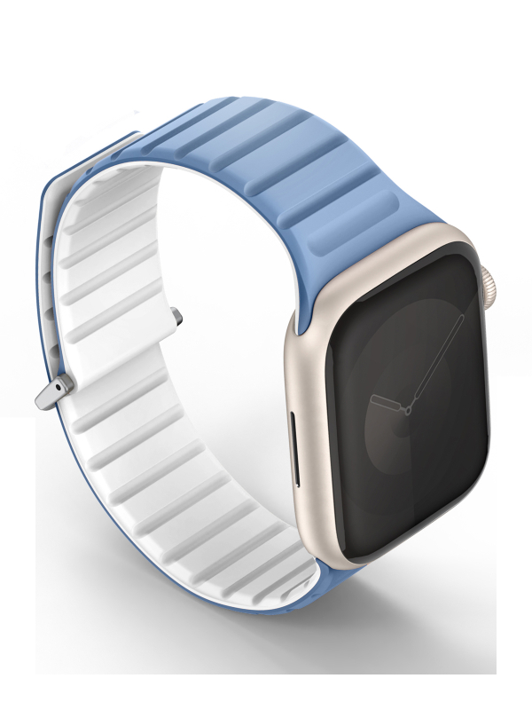 Ремешок Uniq Revix Evo для Apple Watch 38/41 мм, силикон, голубой/белый