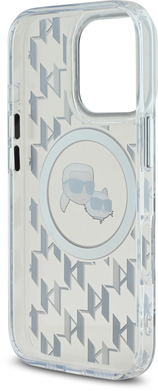 Чехол Karl Lagerfeld Monogram NFT & Choupette MagSafe для iPhone 16 Pro, прозрачный Фото-4