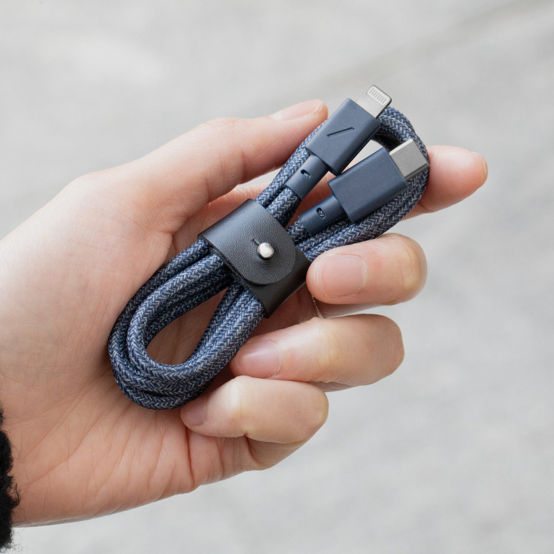 Кабель Native Union Belt Cable USB-С - Lightning, 1,2м, индиго Фото-3
