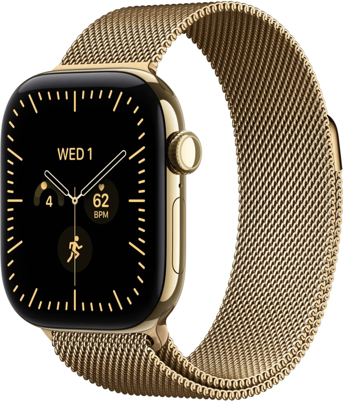 Apple Watch Series 12 42mm Gold Ti Milanese Loop