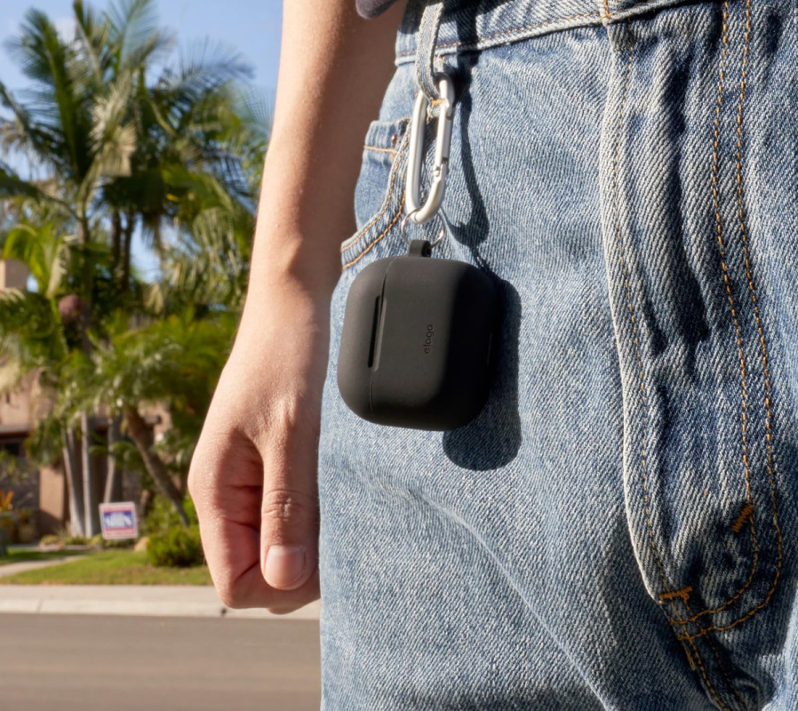 Чехол Elago Silicone Hang Case для AirPods 4, силикон, лавандовый Фото-5