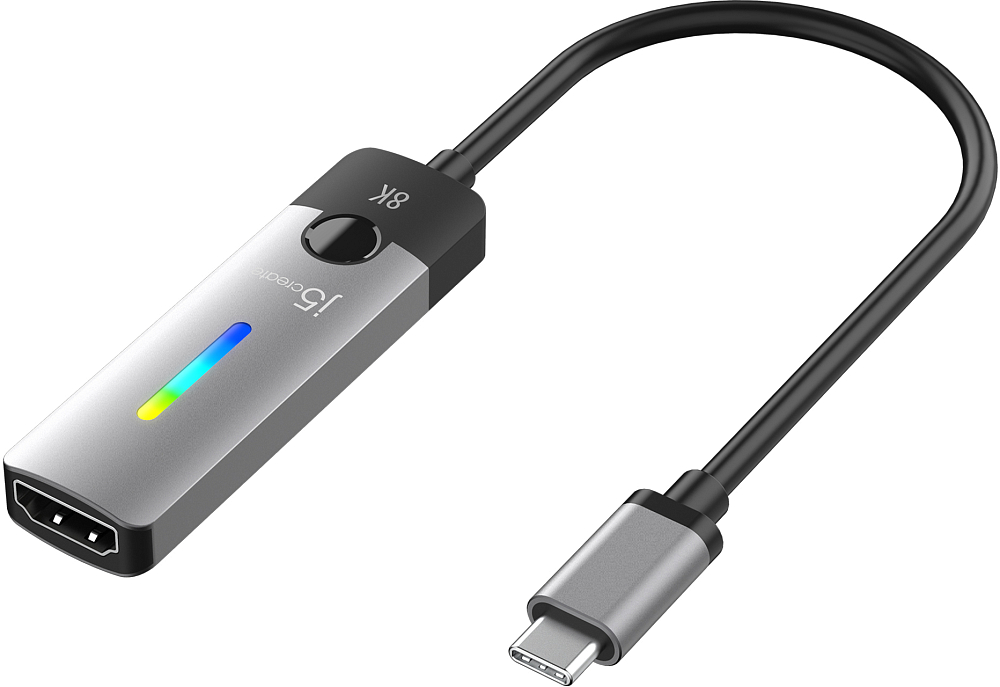 

Переходник j5create 2.1 USB Type-C - HDMI, Серый, Переходник 2.1 USB Type-C - HDMI
