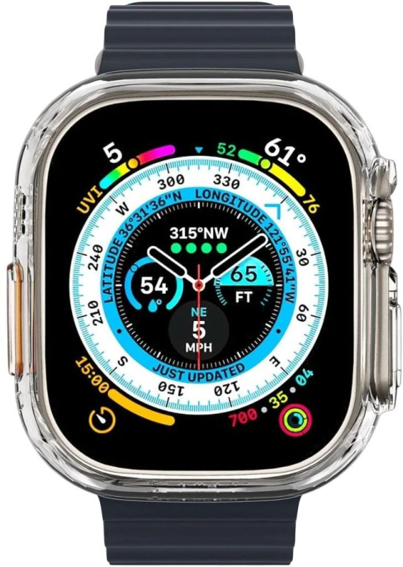 Чехол Spigen Thin Fit Clear для Apple Watch Ultra, 49 мм, прозрачный Фото-2