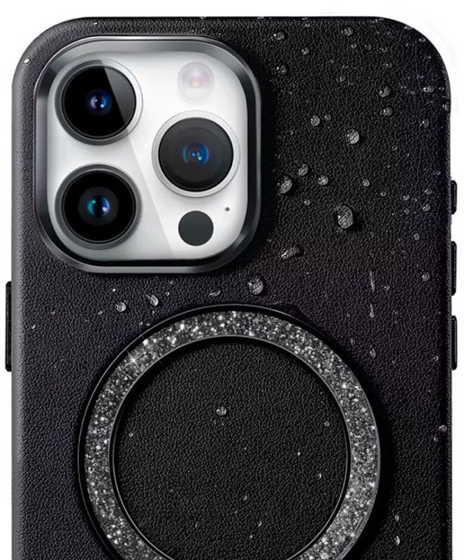 Чехол PYNANA Dancing Circle Series MagSafe для iPhone 16 Pro, черный Фото-4