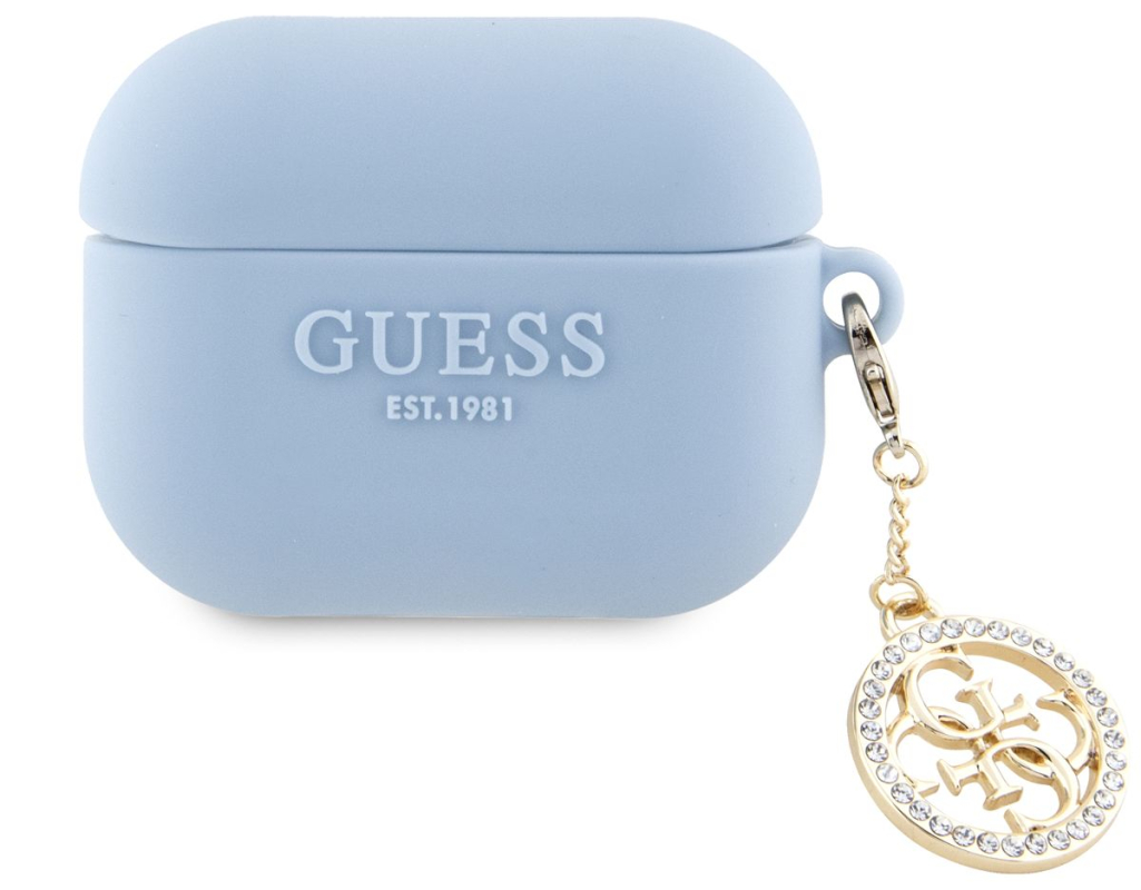 Чехол Guess Diamond Charm для Airpods Pro, голубой