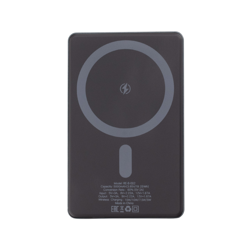 Внешний аккумулятор restore: hello, world! Magsafe, 5000 mAh, темно-серый Фото-2