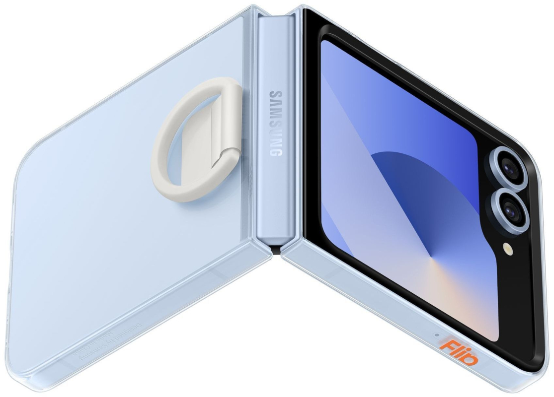 Чехол Samsung Clear Case Flip6 прозрачный Фото-3