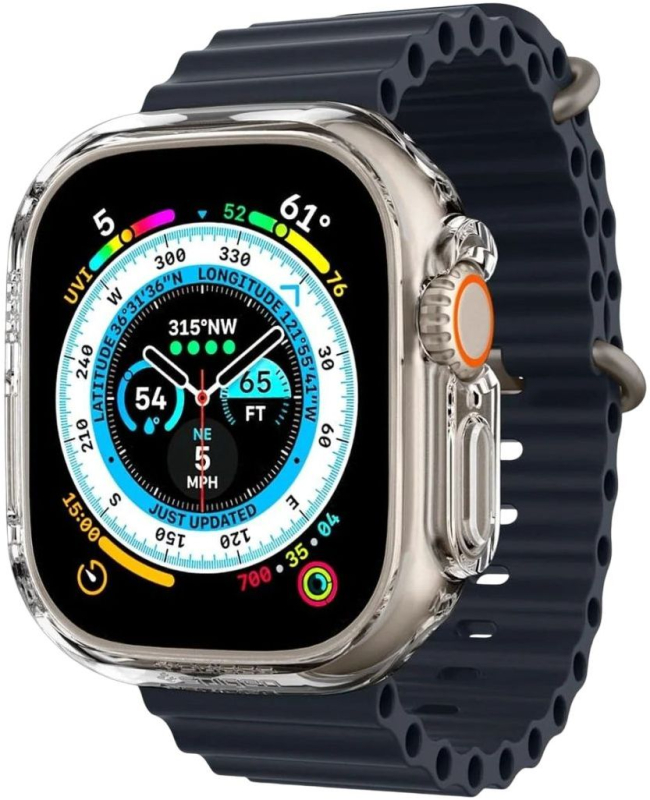 Чехол Spigen Thin Fit Clear для Apple Watch Ultra, 49 мм, прозрачный