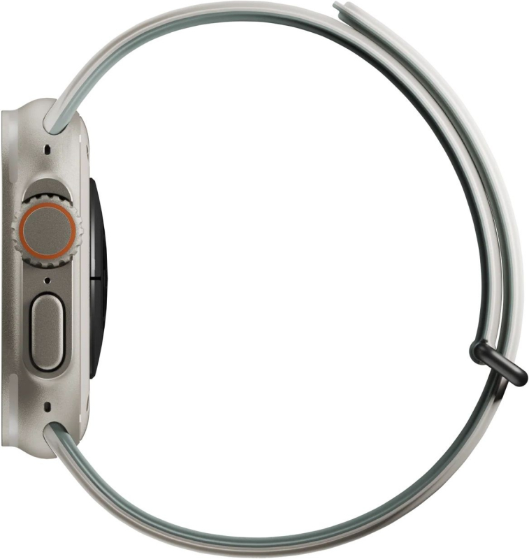Ремешок Native Union Active Strap для Apple Watch 42/44/45/49 мм, L, силикон, зеленый+серый Фото-3