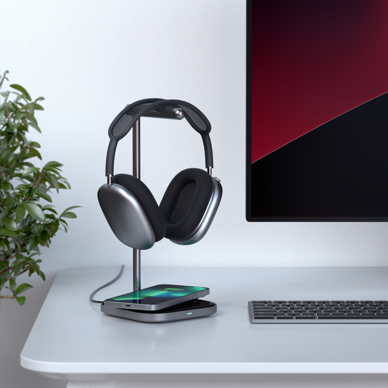 Подставка Satechi Headphone Stand 2 in 1 + БЗУ, серый космос Фото-7