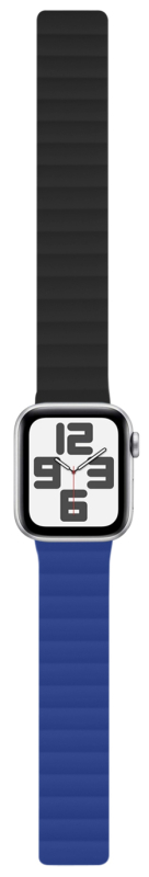 Ремешок moonfish для Apple Watch 42/44/45/46/49 мм, силикон, темно-синий/черный