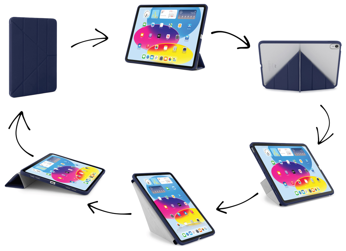 Чехол Pipetto для iPad 10.9 (2022) Origami Case, темно-синий Фото-5