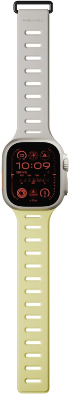 Ремешок Native Union Active Strap для Apple Watch 42/44/45/49 мм, L, силикон, лимонный+серый Фото-7