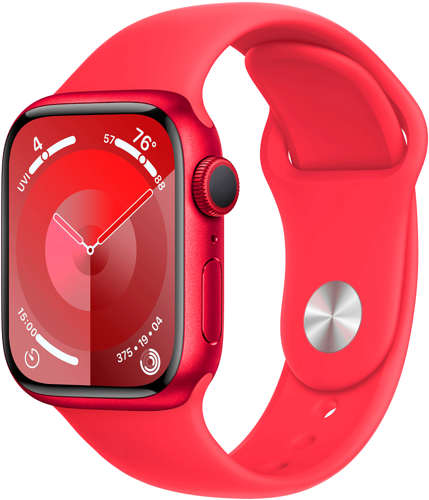 

Apple Watch Series 9, 45 мм, корпус из алюминия цвета (PRODUCT)RED, спортивный ремешок цвета (PRODUCT)RED, размер S/M