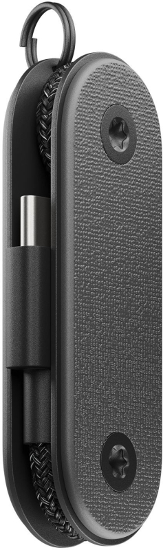 Брелок Native Union Pocket + кабель USB-С - USB-С, пластик, черный Фото-2