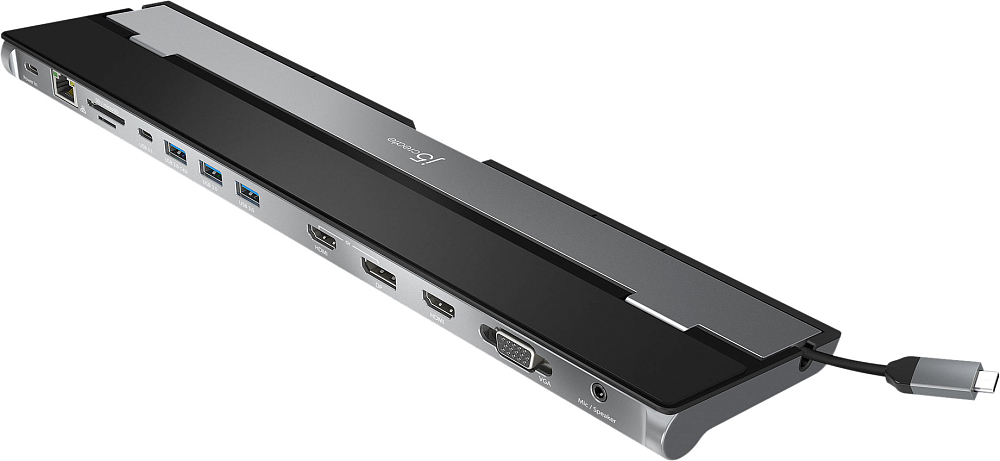 

j5create Док-станция USB-C Triple Display Docking Station, серебристый