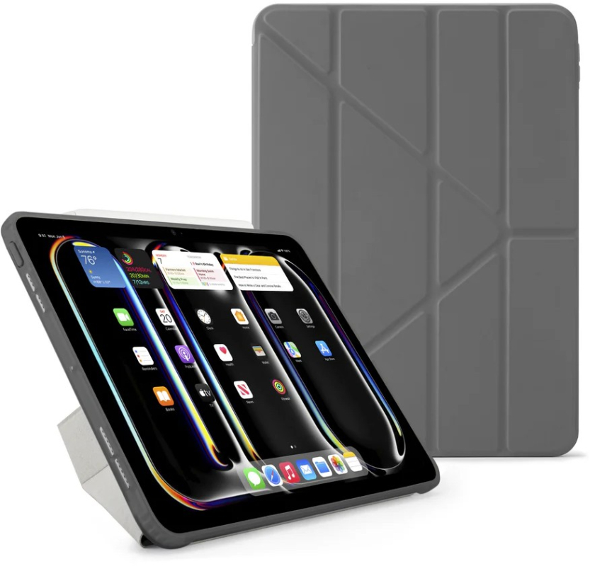 Чехол Pipetto для iPad Pro 11 (2024) Origami No1 Case, серый