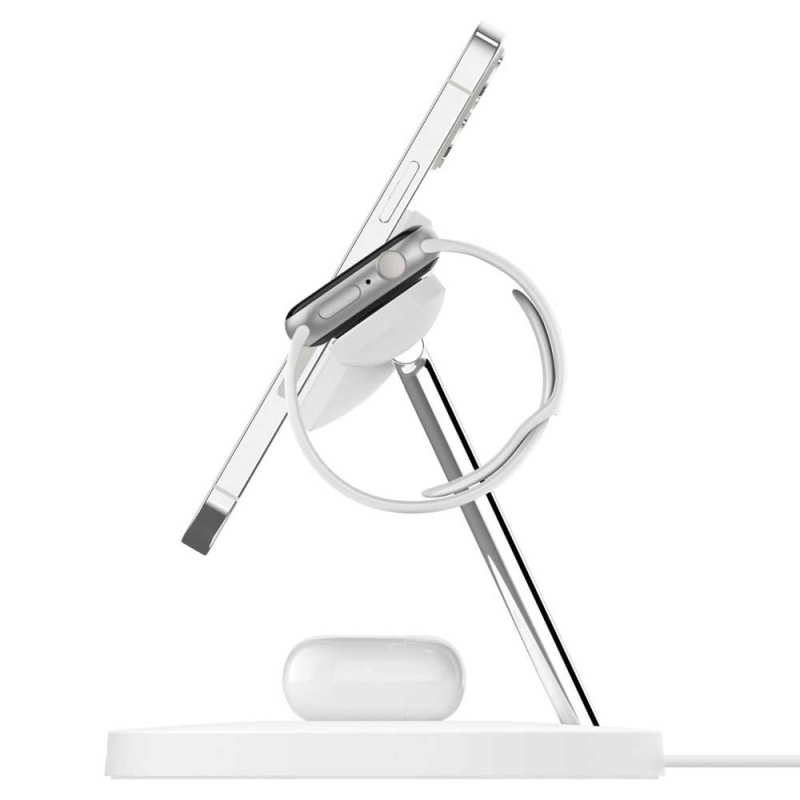 Беспроводное зарядное устройство Belkin Boost 3в1 MagSafe, 15 Вт, белый Фото-10