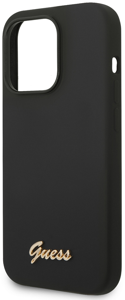

Чехол Guess Gold metal logo для iPhone 14 Pro Max, черный, Чехол Gold metal logo для iPhone 14 Pro Max, черный