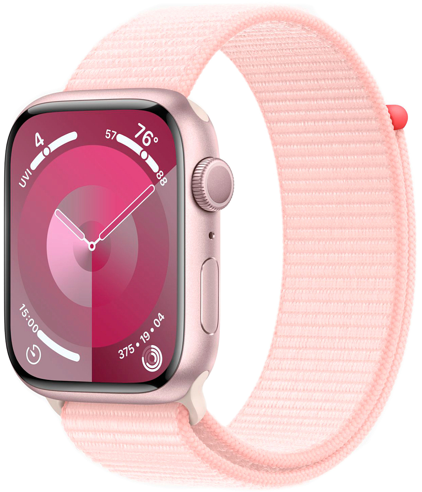 

Apple Watch Series 9, 41 мм, корпус из алюминия розового цвета, спортивный ремешок нежно-розового цвета, Розовый, Watch Series 9, 41 мм, корпус из алюминия розового цвета, спортивный ремешок нежно-розового цвета