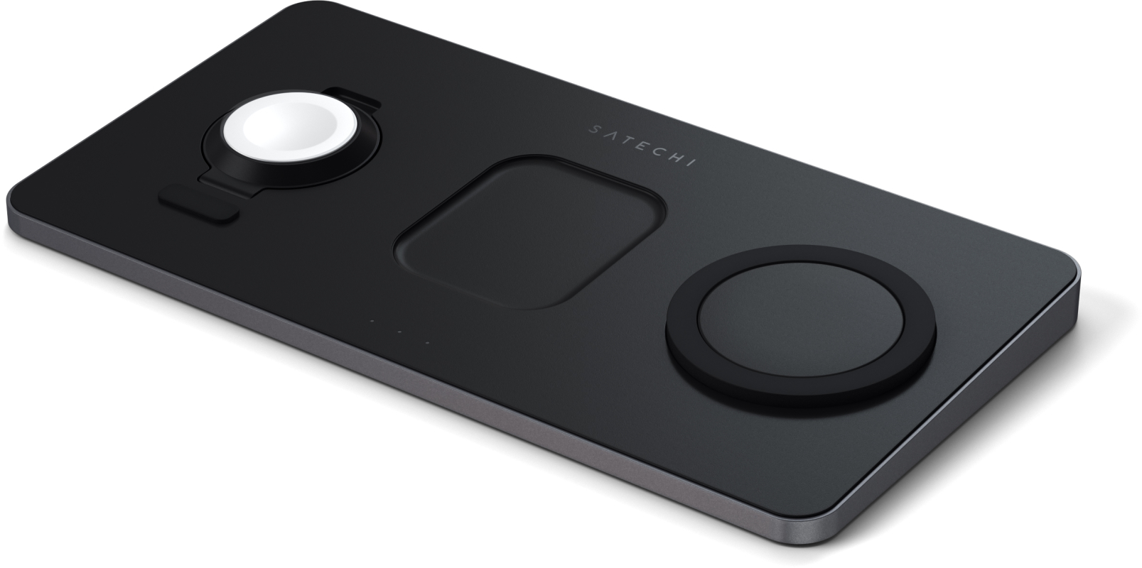 Беспроводное зарядное устройство Satechi Trio Wireless Charging Pad (Apple Watch, AirPods, iPhone), серый космос Фото-11