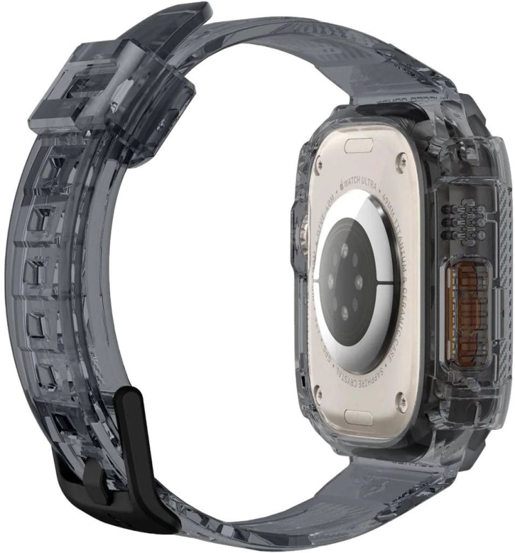 Ремешок Spigen Rugged Armor Pro для Apple Watch Ultra, 49 мм, темно-прозрачный Фото-4