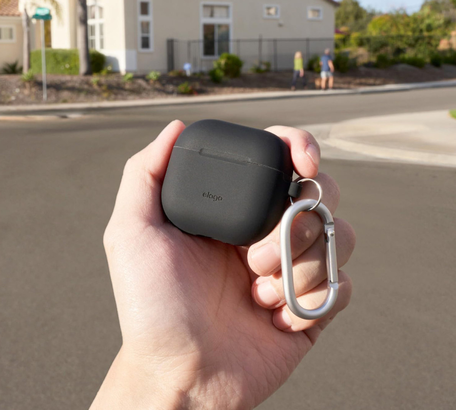 Чехол Elago Silicone Hang Case для AirPods 4, силикон, светло-синий Фото-3