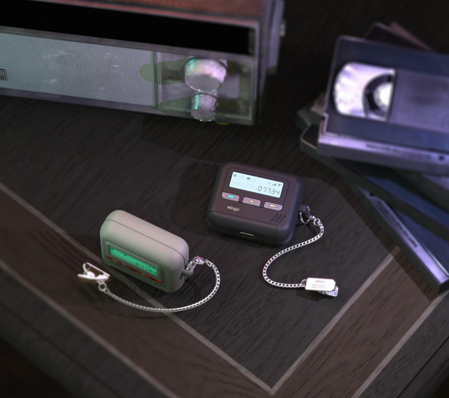 Чехол Elago Unique Pager для AirPods 4, силикон, белый Фото-6
