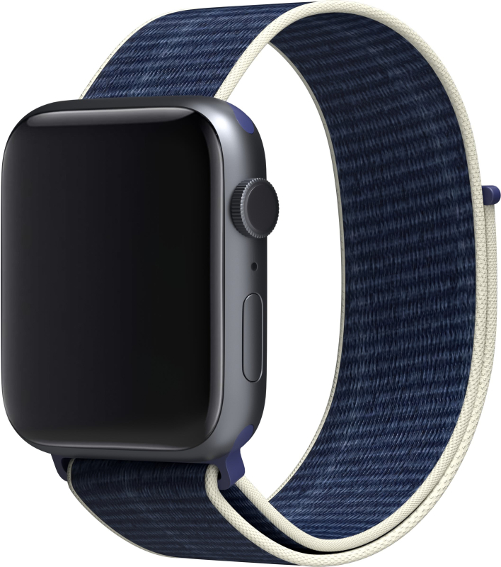 Ремешок moonfish для Apple Watch 38/40/41/42 мм, нейлон, «ледяной синий»