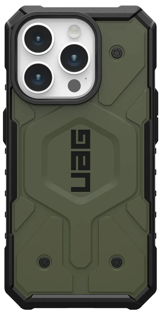 

Чехол UAG Pathfinder MagSafe для iPhone 15 Pro Max, оливково/серый, Оливковый, Чехол Pathfinder MagSafe для iPhone 15 Pro Max, оливково/серый