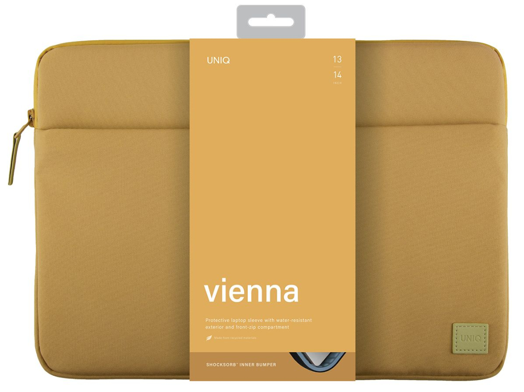 Сумка Uniq Vienna Sleeve для ноутбуков 14", нейлон, желтый Фото-3