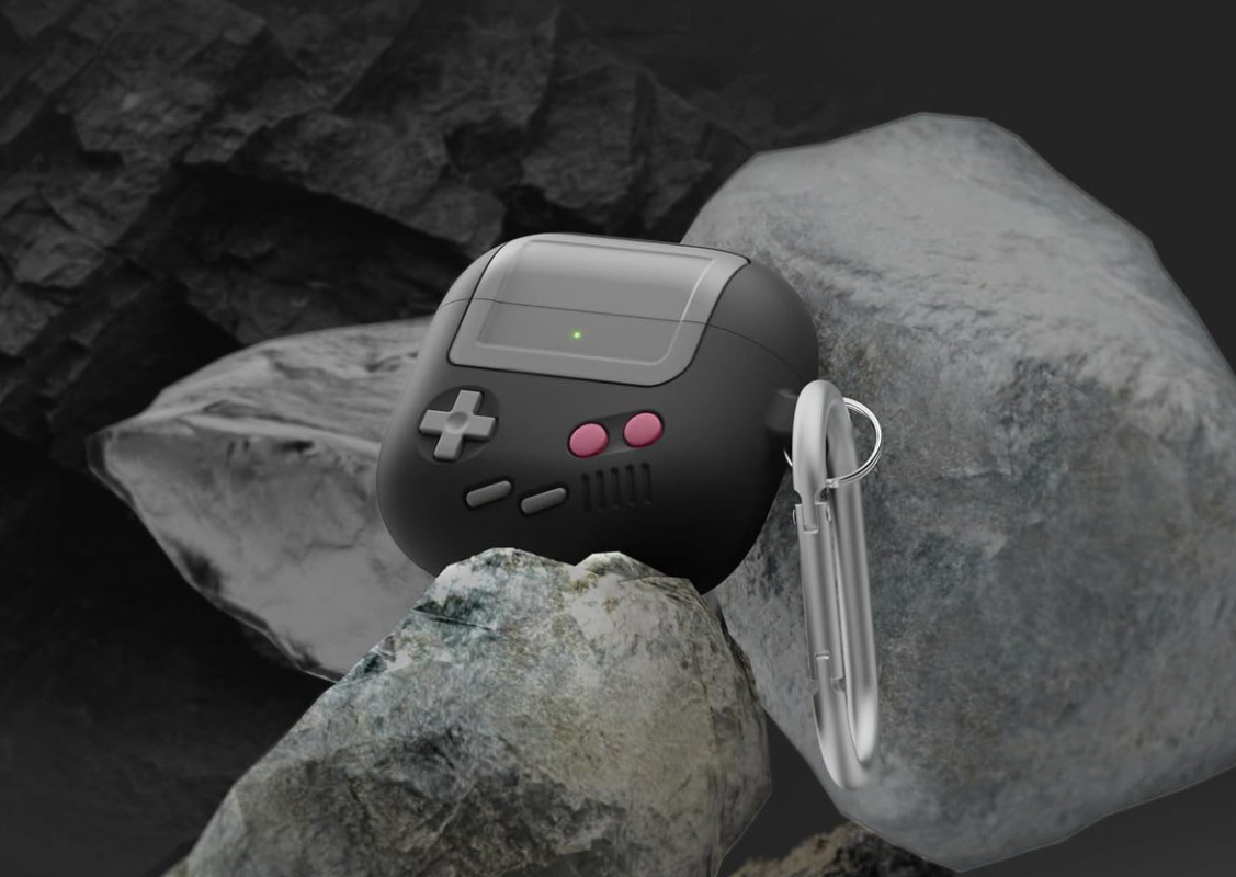 Чехол Elago Unique AW5 Game Console для AirPods 4, силикон, черный Фото-5