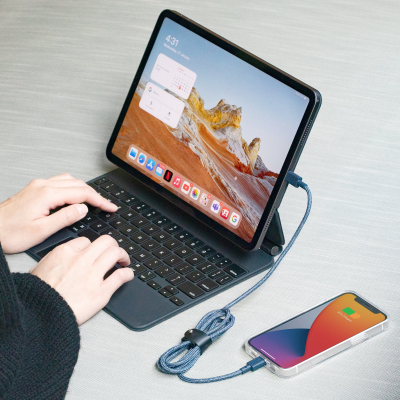 Кабель Native Union Belt Cable USB-С - Lightning, 1,2м, индиго Фото-4