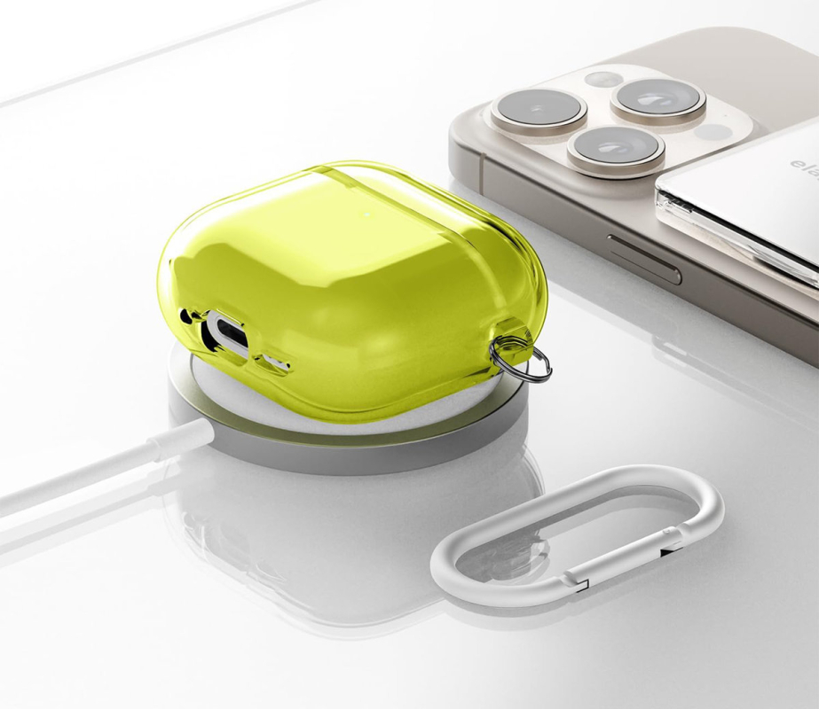 Чехол Elago Clear Hang Case для AirPods 4, силикон, желтый Фото-2
