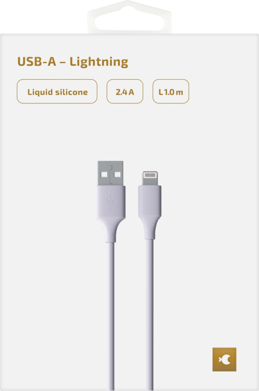 Кабель moonfish USB-А - Lightning 1 м, силикон, лавандовый Фото-3