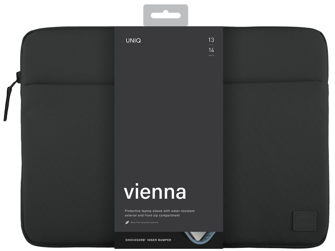 Сумка Uniq Vienna Sleeve для ноутбуков 14", нейлон, черный Фото-3