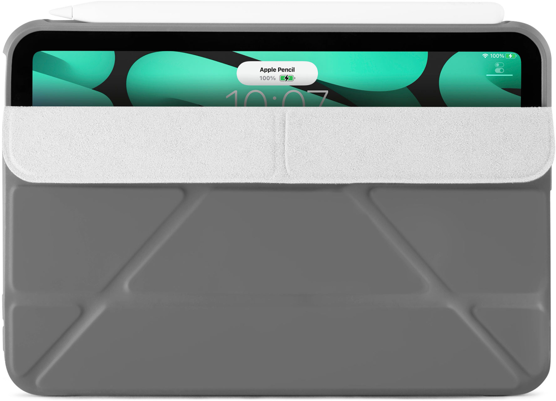 Чехол Pipetto Origami для iPad Mini 6, пластик, серый Фото-12
