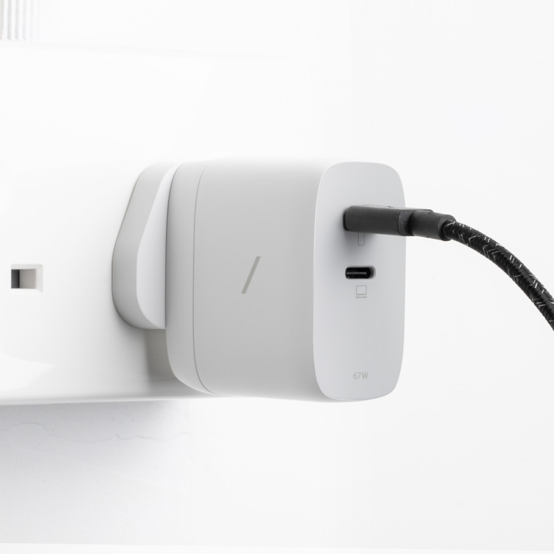 Сетевое зарядное устройство Native Union Fast GaN Charger 2 USB-C, PD, 67 Вт, белый Фото-6