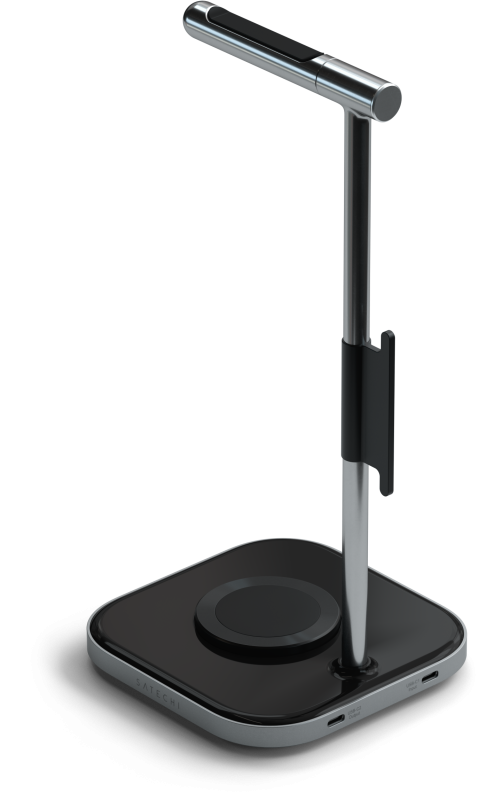 Подставка Satechi Headphone Stand 2 in 1 + БЗУ, серый космос Фото-2