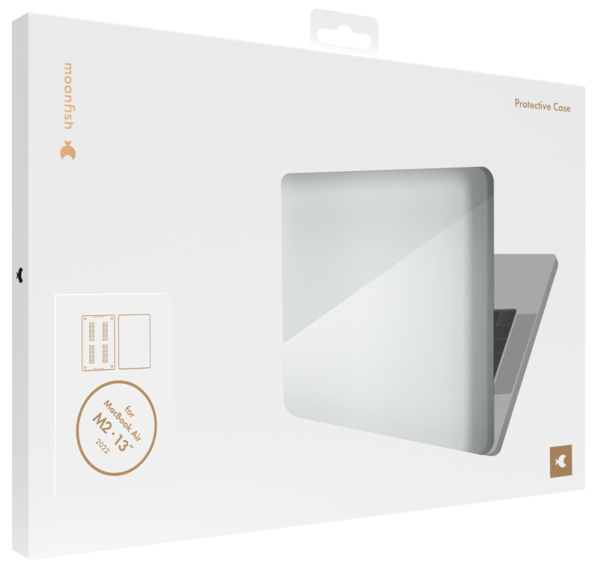 Накладка moonfish для MacBook Air 13'' М2, soft-touch, прозрачный Фото-2