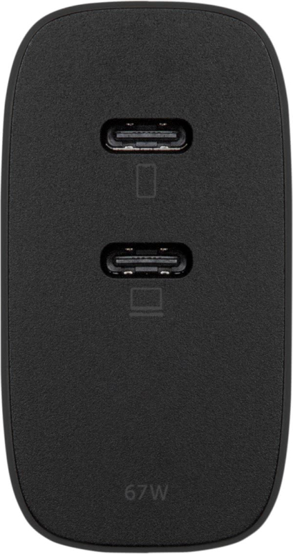 Сетевое зарядное устройство Native Union Fast GaN Charger 2USB-C, PD, 67 Вт, черный Фото-3