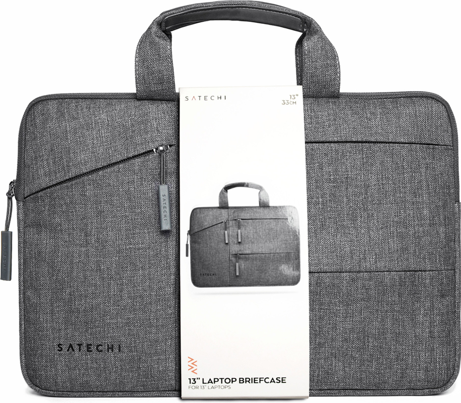 Сумка Satechi Water-Resistant для ноутбуков до 13", нейлон, серый Фото-12